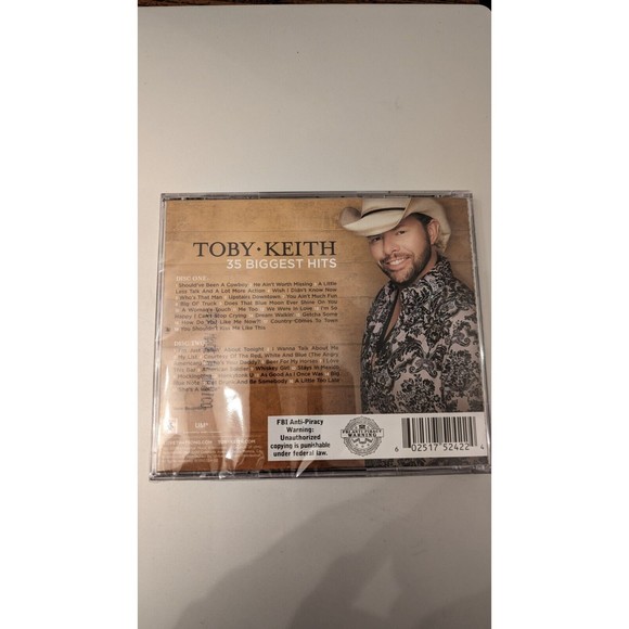 35 Biggest Hits by Keith, Toby (CD, 2008) BRAND NEW SEALED - Picture 2 of 2